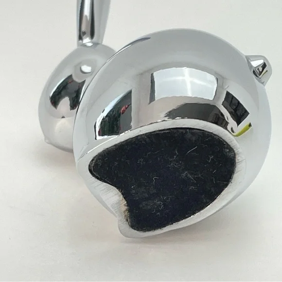 Bunny Chrome Rabbit Ring Holder Paperweight - Picture 10 of 11